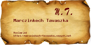 Marczinkech Tavaszka névjegykártya